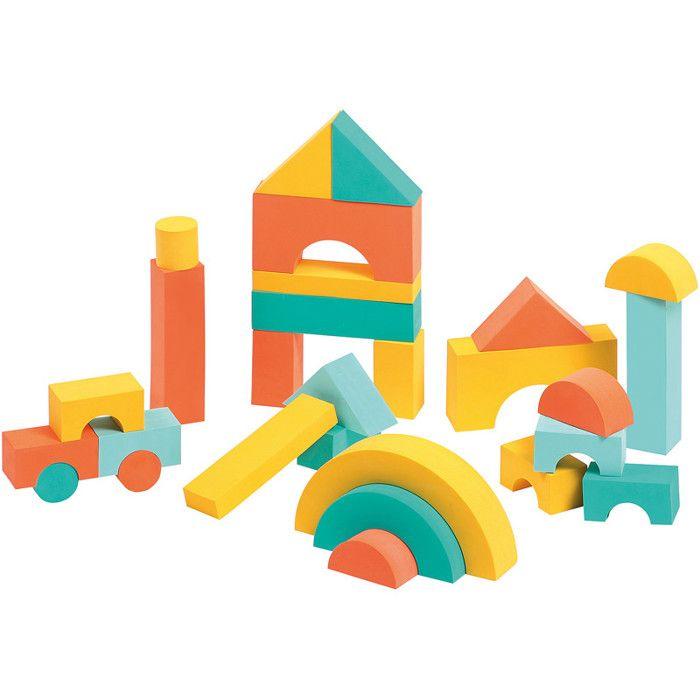 Jouet empilable - ludi - blocs mousse - 28 éléments - multicolore - 10 ans et plus