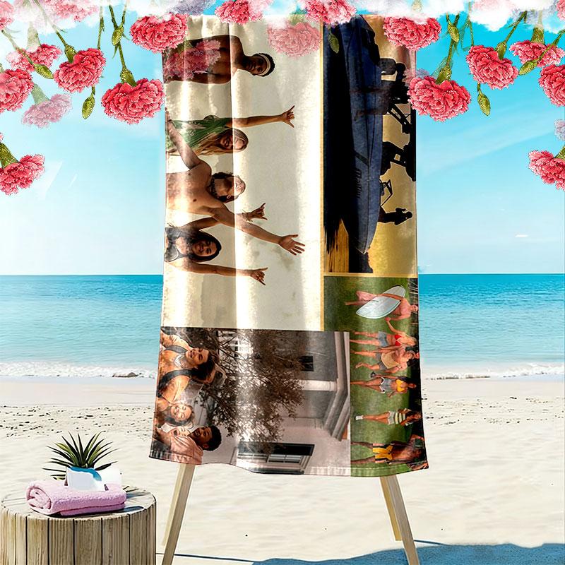 OBX Print Beach Towel, Large Soft Quick Dry Towel for Beach Camping Swimming