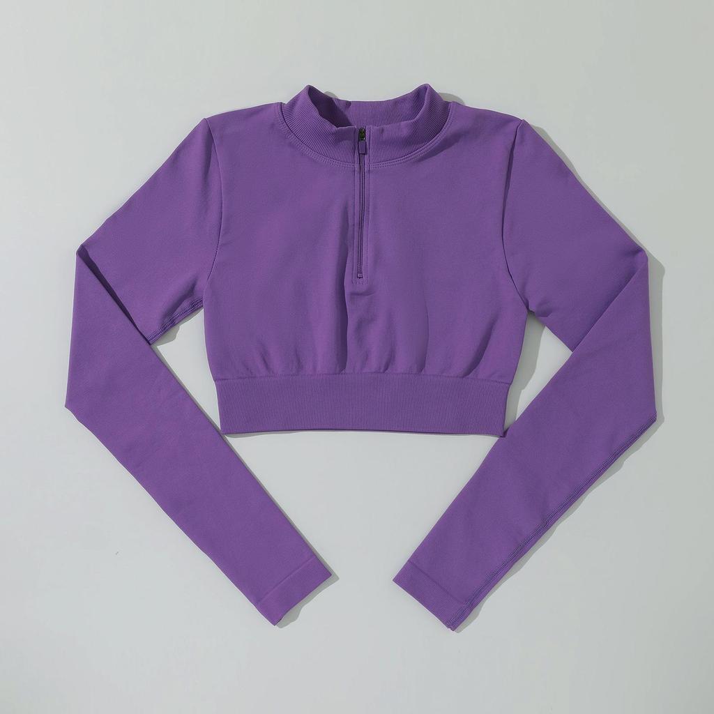 Seamless European and American Yoga Set: Women's Sports Bra & High-Waisted Pants with Long Sleeves