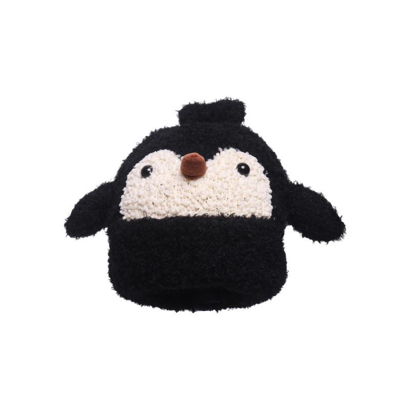 Winter Penguin Beanie For Women With Windproof Knit Material And Casual Style