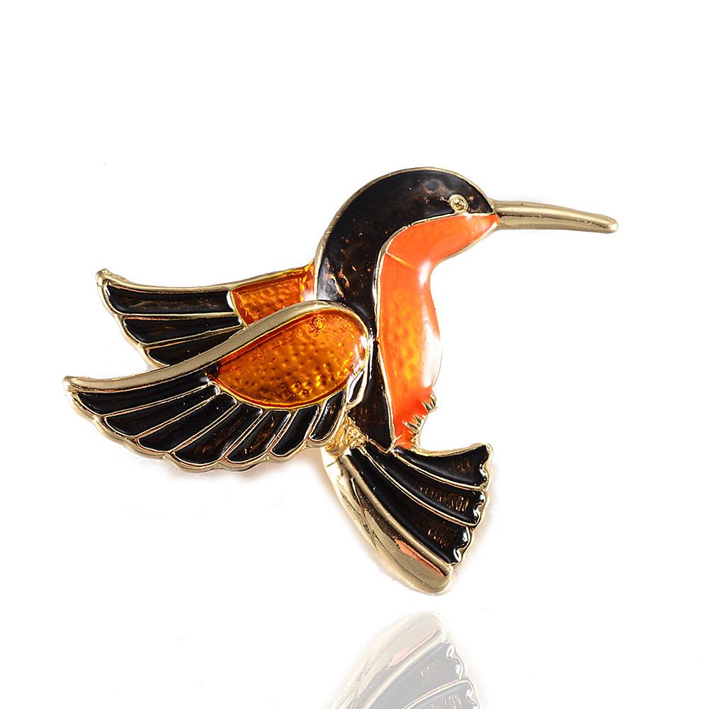 Fashionable Colored Glaze Bird Brooch Cute Alloy Corsage Clothes Ornament Festival Birthday Gift