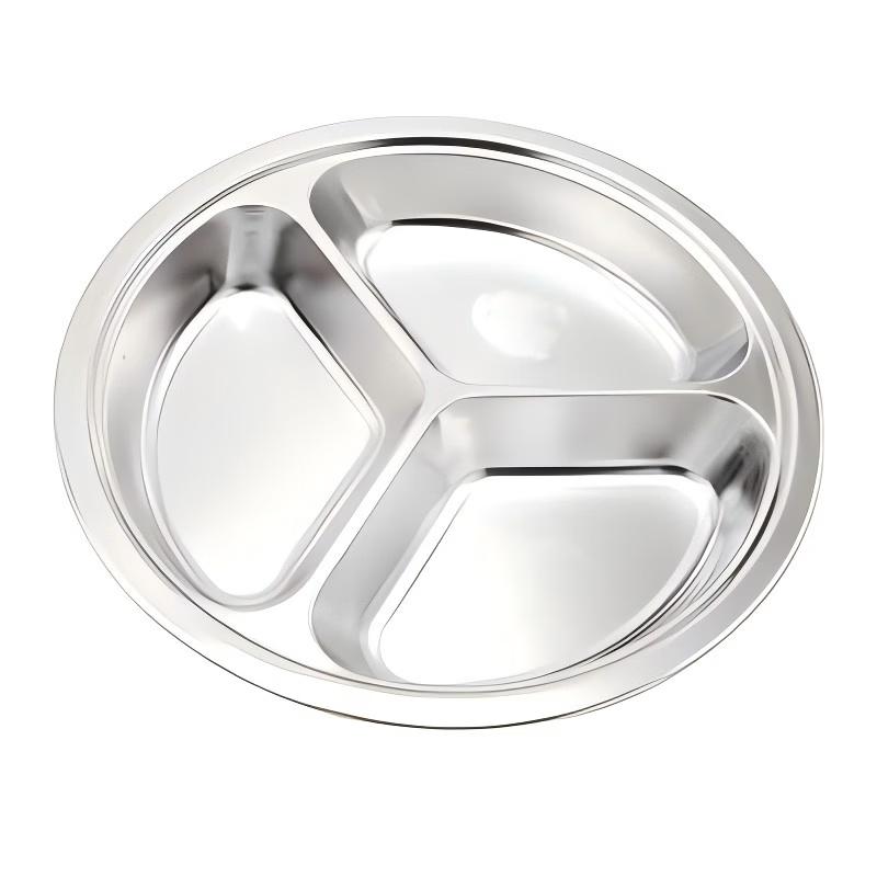 Abay Stainless Steel Divided Meal Plate