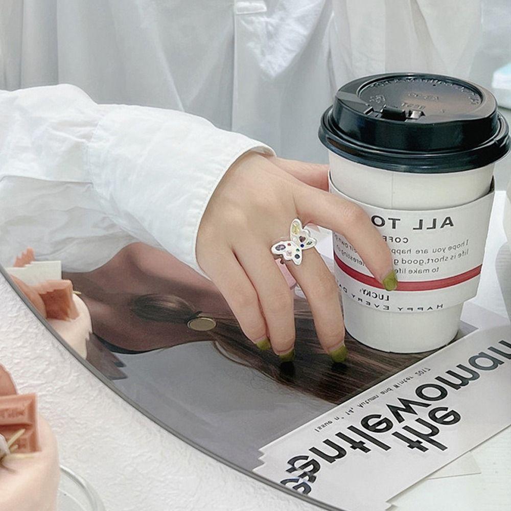 

Подарок для девушки Ins Style Heart Циркон Y2k Винтажное кольцо Модные украшения Корейский стиль Кольцо Женское кольцо