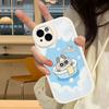 Cartoon Siamesische Katze Paar Handyhülle für iPhone 16 15 14 11 12 13 Pro Max Plus Rückseite Lederhülle