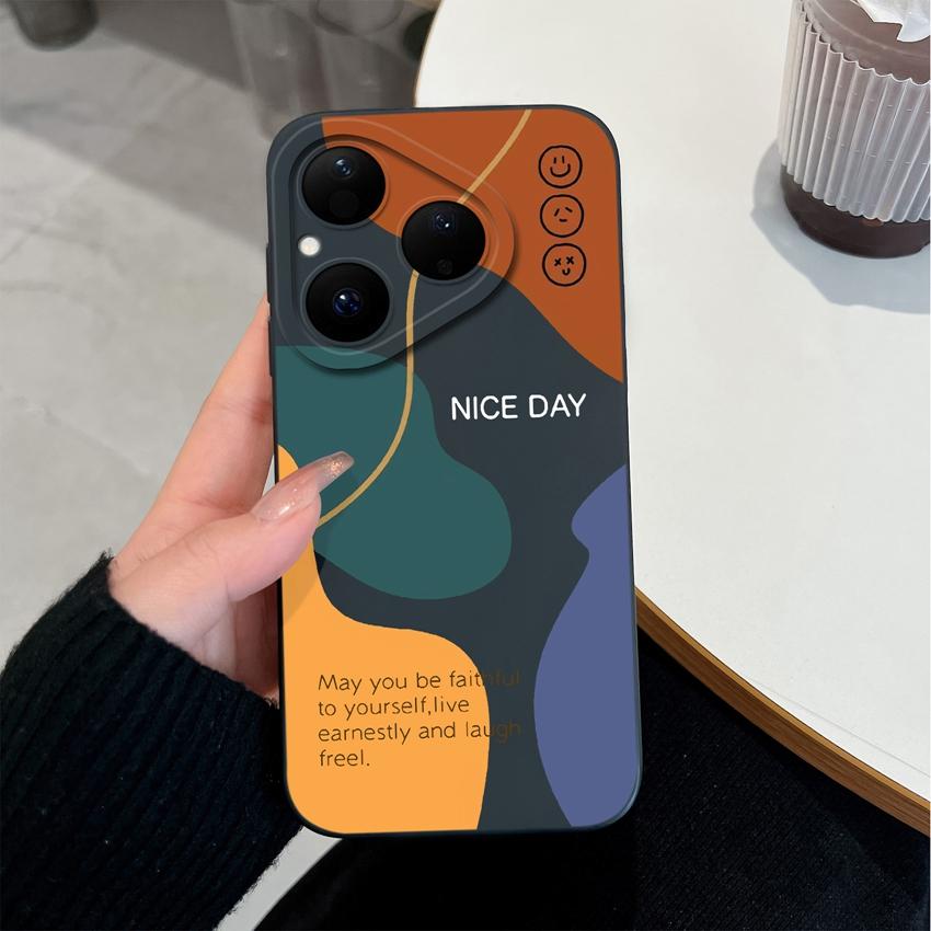 For Huawei Pura 80 Pro Nova Y70 Y90 Y61 6 7 8 9 SE Y72 4E 5T Phone Covers Fashion Grid Patterns Liquid Silicone Dustproof Cases For Huawei Bumper Capa