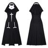 God's Punishment Comes Clothing Nun Clothing Halloween Cosplay Clothing Medieval Nun New Cross Medium Dress