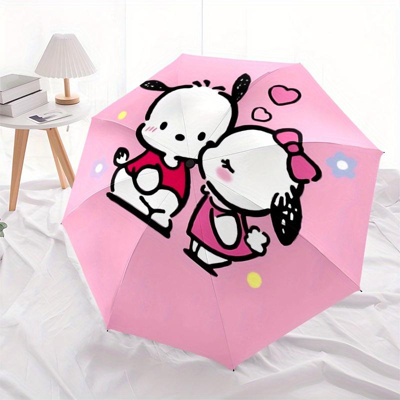 Pacha Dog Automatic Open/Close Umbrella-Cute Umbrella with Cute Design, Portable 3-Fold Compact Umbrella for Men & Women, Halloween Christma