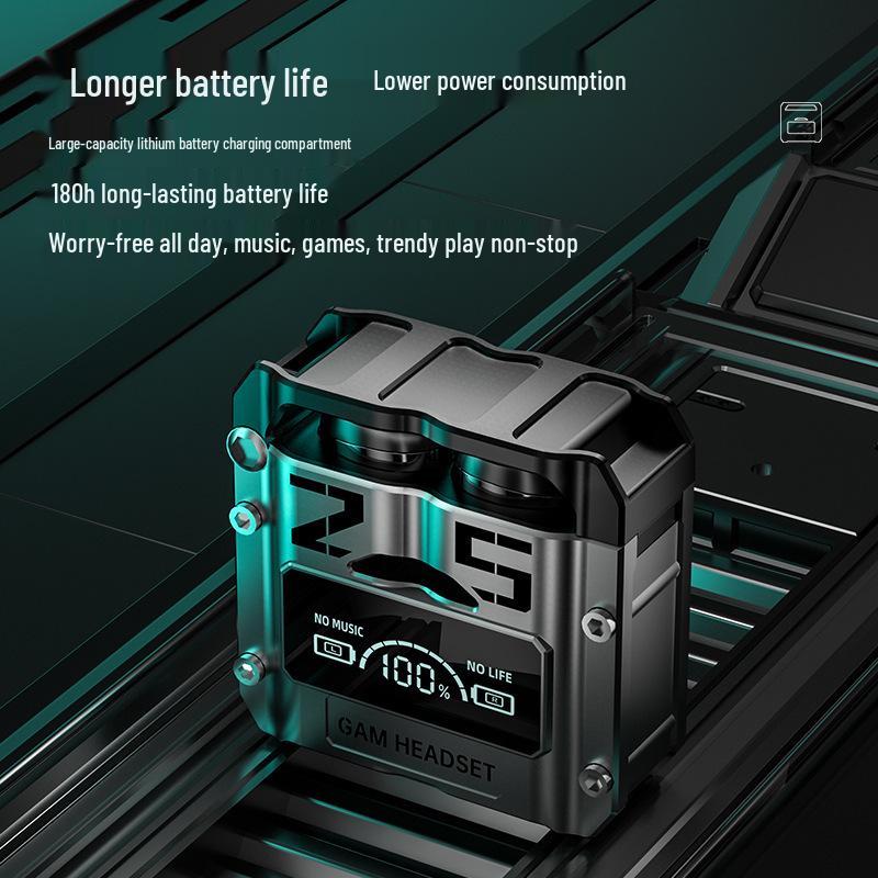 M25 Bluetooth Noise-Cancelling Wireless Gaming Earbuds with Breathing Light and Long Battery Life