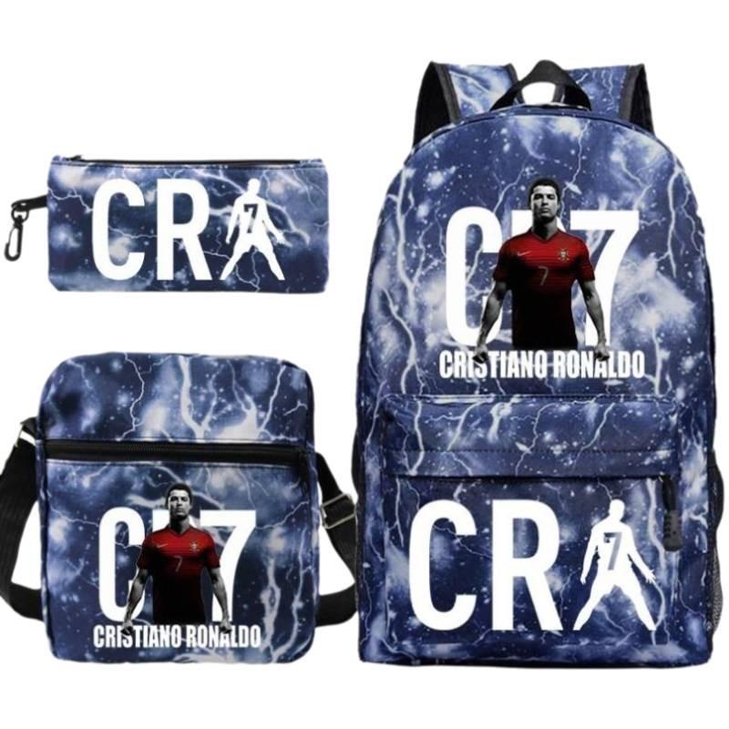 Cr7 Children's Backpack Set With Breathable Comfortable Straps And Letter Print