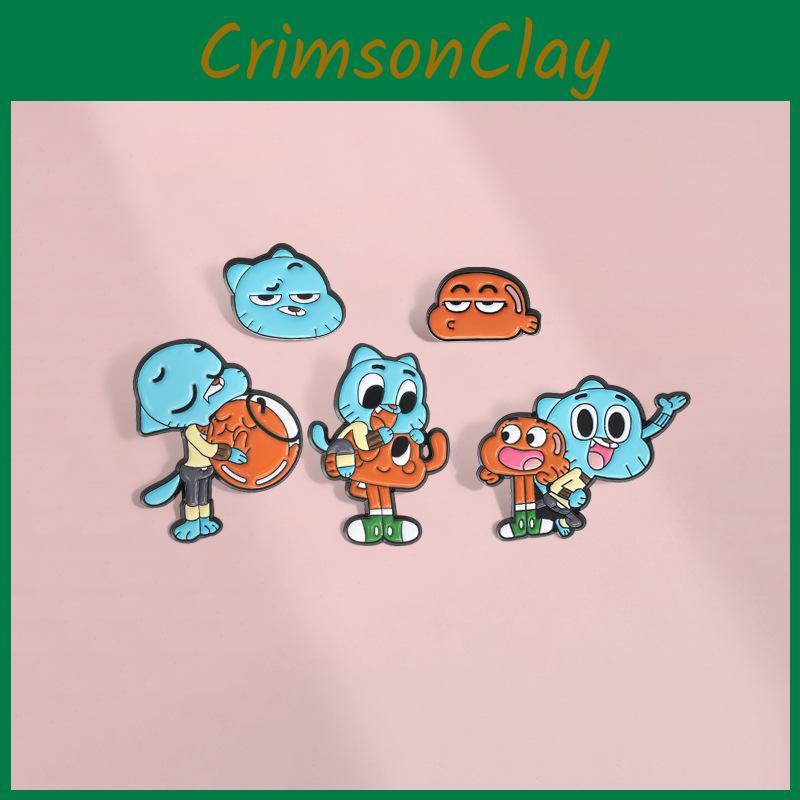 Character Alloy Cartoon Brooch In Vibrant Colors For Fashionable Winter Style 2024