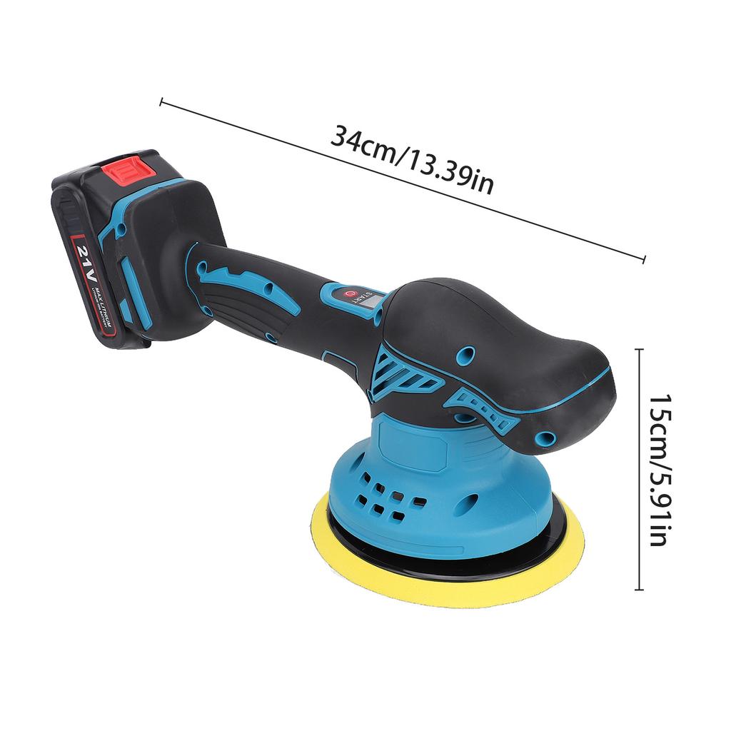 Cordless Car Polisher 21V Electric Auto Polishing Machine Multifunctional Home Cleaning Waxing Wood Sanding Rust