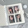 Album Photo K-Pop à 4 Poches Beige à Pois Reliure pour Cartes pour Cartes de Collection Ins & Photos Polaroid Livre de Stockage Mémoire