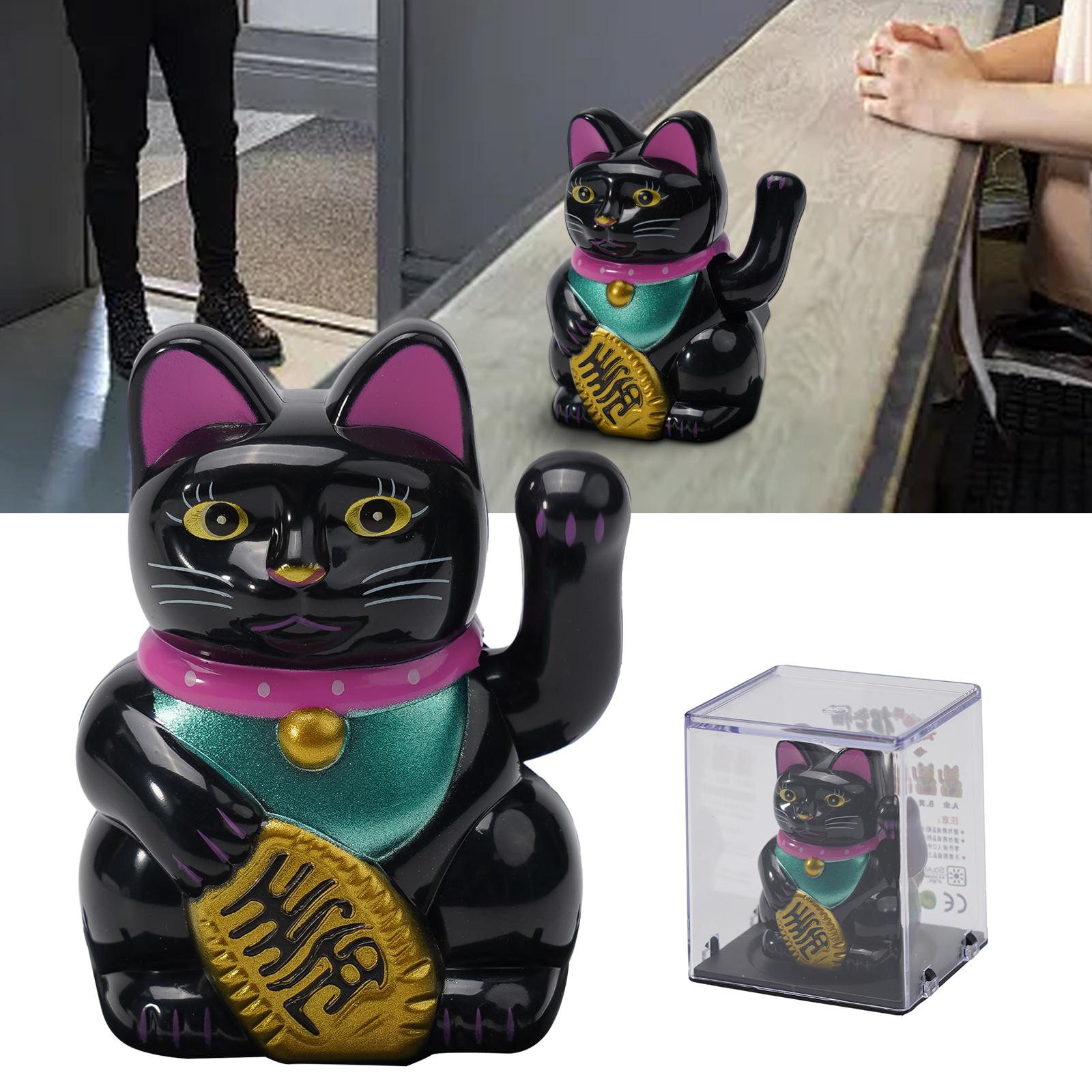 

Аксессуары для украшения «Счастливый кот», Автоматически машущий, Мультяшный Wanliang-Black