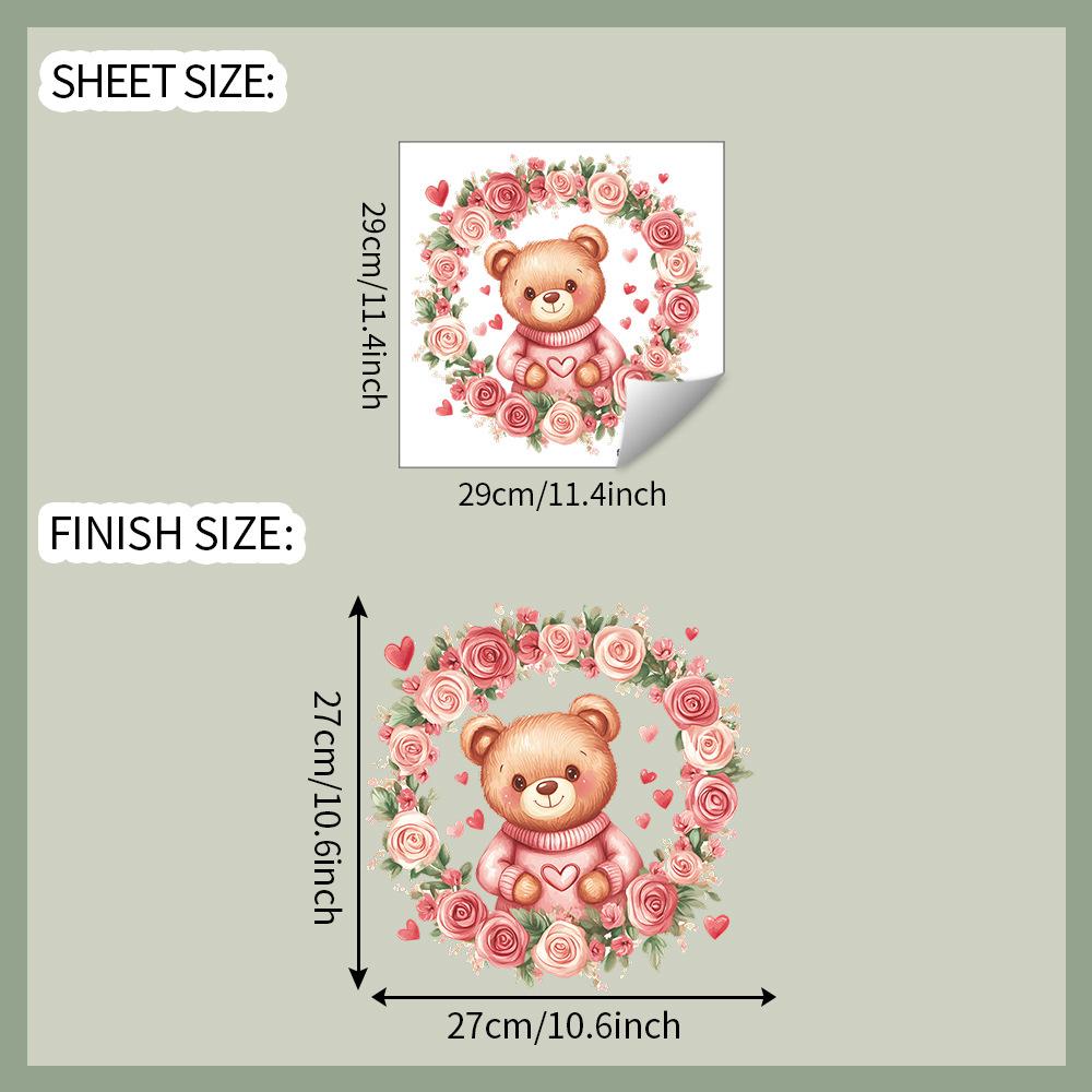 

Торговля День святого Валентина Мультфильм Медведь Творческая Гирлянда Ванная Комната Туалет Украшения Дома Наклейки 29*29CM/fun-m303