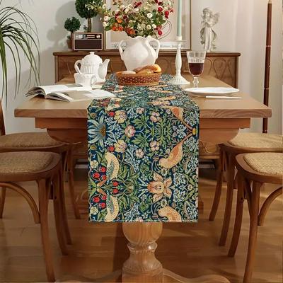 Landhausstil Tischdecke Blühende Blumen Tischdecke Floraler Tischläufer Heimdekoration