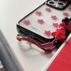 Red Polka Dot Five-Point Star Phone Case for iPhone 13-17 Pro/Pro Max