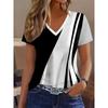 Women's Fashion Casual Women's V-neck Comfortable Short Sleeved T-shirt