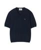BEYOND CLOSET [Collection Line] Soft Breeze V-Neck Short Sleeve Knit Navy