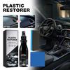 Agent de réparation de plastique pour voiture, protection intérieure, anti-rayures, avec chiffon, éponge, kit de revêtement de reconditionnement de pièces en plastique pour réparation de plastique automobile