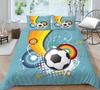 3D Printed Football Bedding Quilt Cover Pillowcase Full Size Double Bed Set 2/3 Pieces of Microfiber Fabric Soft Home Decoration