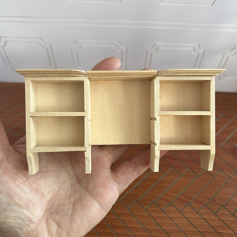 Dollhouse Miniature Hanging Cabinet Wall Cabinet Storage Rack Shelf 1:12 Dollhouse Furniture Living Room Model Decor Toy