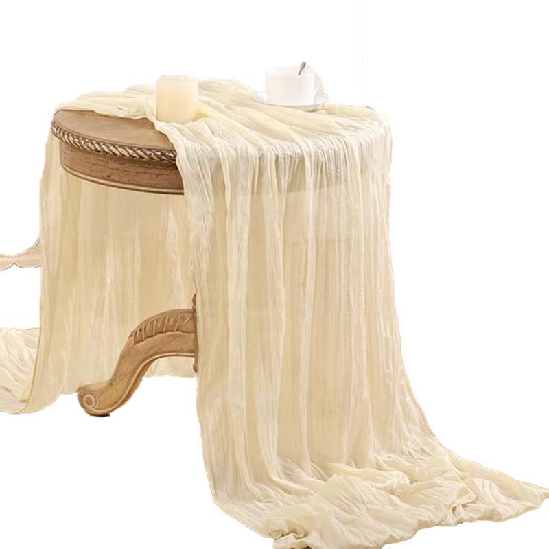 10 Pack Cheesecloth Table Runner 35x120Inch Boho Gauze Cheese Cloth Table Runners for Wedding Party Baby Shower Birthday Home Decor