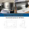 Stainless Steel Built-In Trash Can with Hidden Side Disposal Opening
