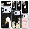 Capa Hülle für iPhone 17 Air 16 Pro Max 15 Plus 11 13 Mini 14 12 Rückseite Handyhülle Meme Geheime Gans