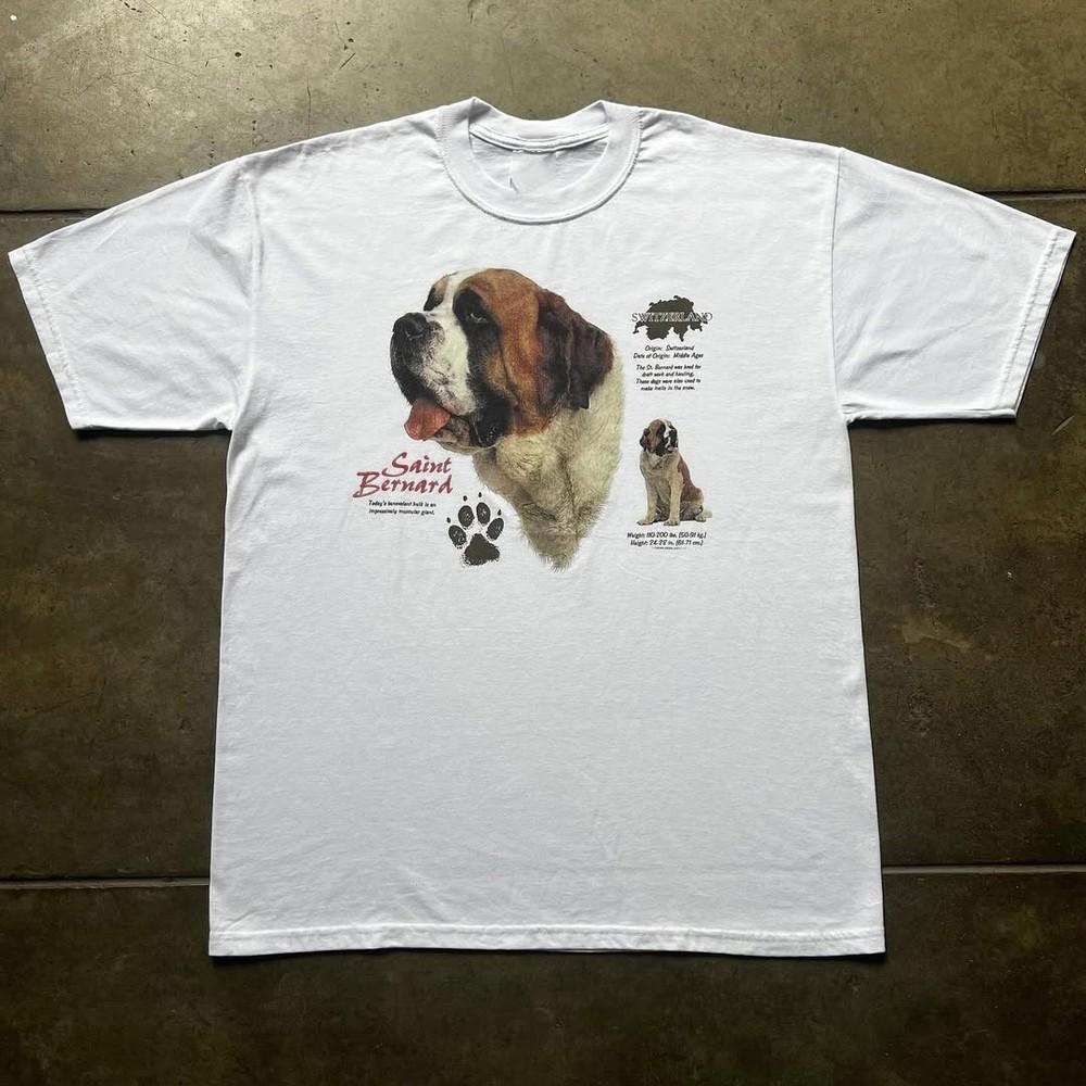 Bernard Dog Unisex TShirt Retro #039;BERNARD#039; Dog Graphic Shirt S5XL Unisex T-Shirt L