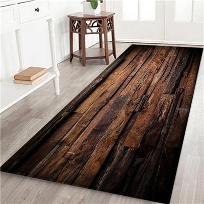 Geometric Wood Grain Kitchen Mat Floor Mat Carpet Door Mats Entrance Non-Slip Floor Rug For Living Rooms Kitchen Rug Carpet