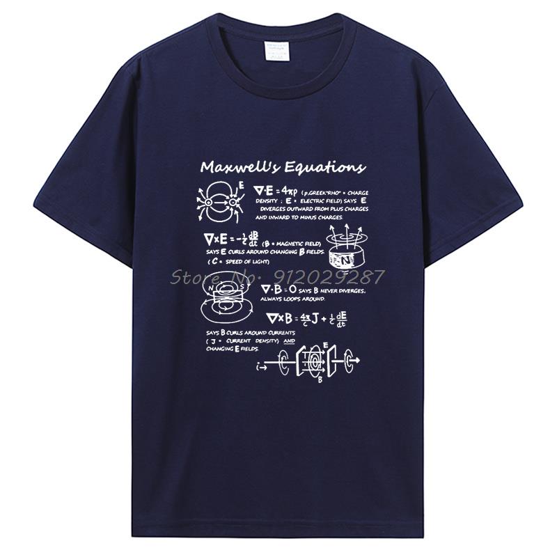 Funny Electromagnetic Physics Maxwell Equation T Shirt Cotton Tshirt Birthday Gifts Summer Style T-shirt Men Clothing