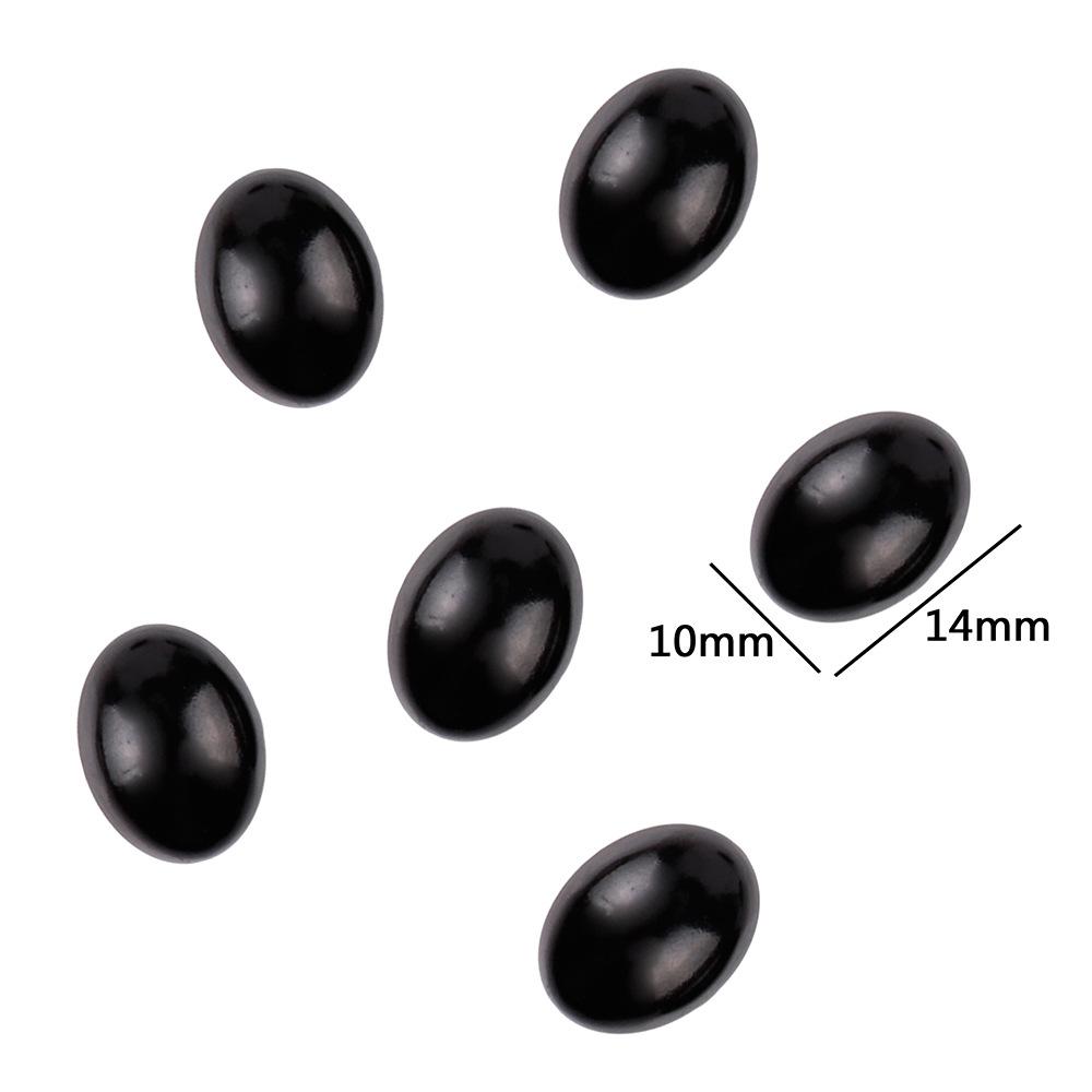 

50-200pcs Black Plastic Safety Oval Simulated Eyes Nose DIY Stuffed Toys TeddyBear Eye For Doll Handmade Decoration Accessories