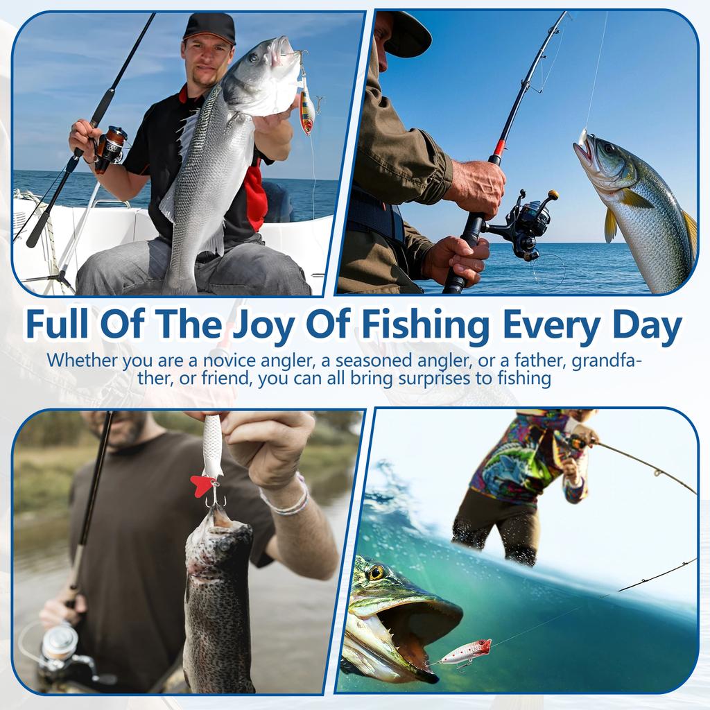 Fishing Advent Calendar Creative Fish Hook Set 24 Days Fishing Lure Advent Calendar Includes 26 Lures Christmas Gift for Fishers