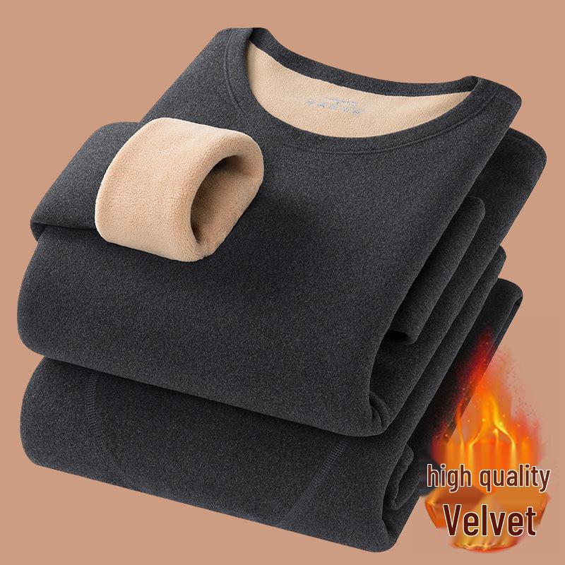 Ανδρικό Σετ Θερμής Εσωτερικής Ένδυσης από Παχύ Μαλλί Αρνιού - Φούτερ & Παντελόνι Φθινόπωρο/Χειμώνας για Προστασία από το Κρύο