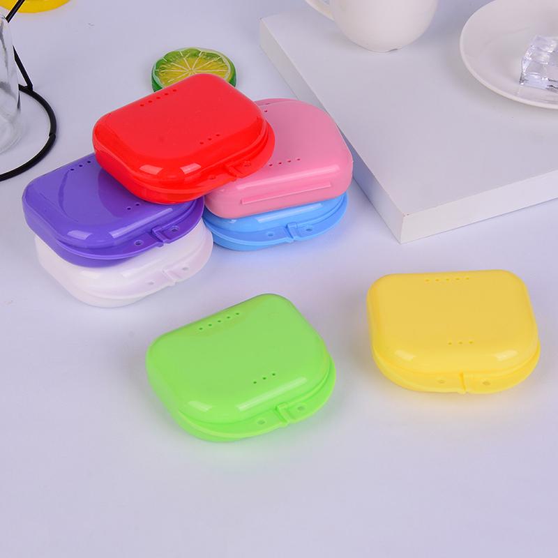 1Pc Dental Orthodontic Retainer Denture Storage Box Case Mouthguard Container