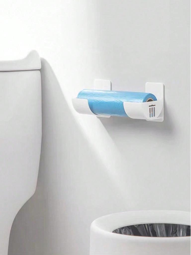 2pcs No Punching Trash Bag Dispenser Plastic Bag Holder, Home Organization Kitchen Organizers And Storage