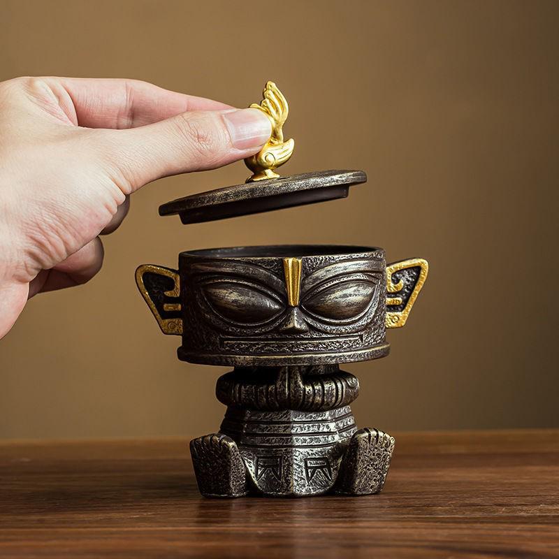 Alloy Creative Chinese Incense Burner - Indoor High-End Metal Ornament for Coils