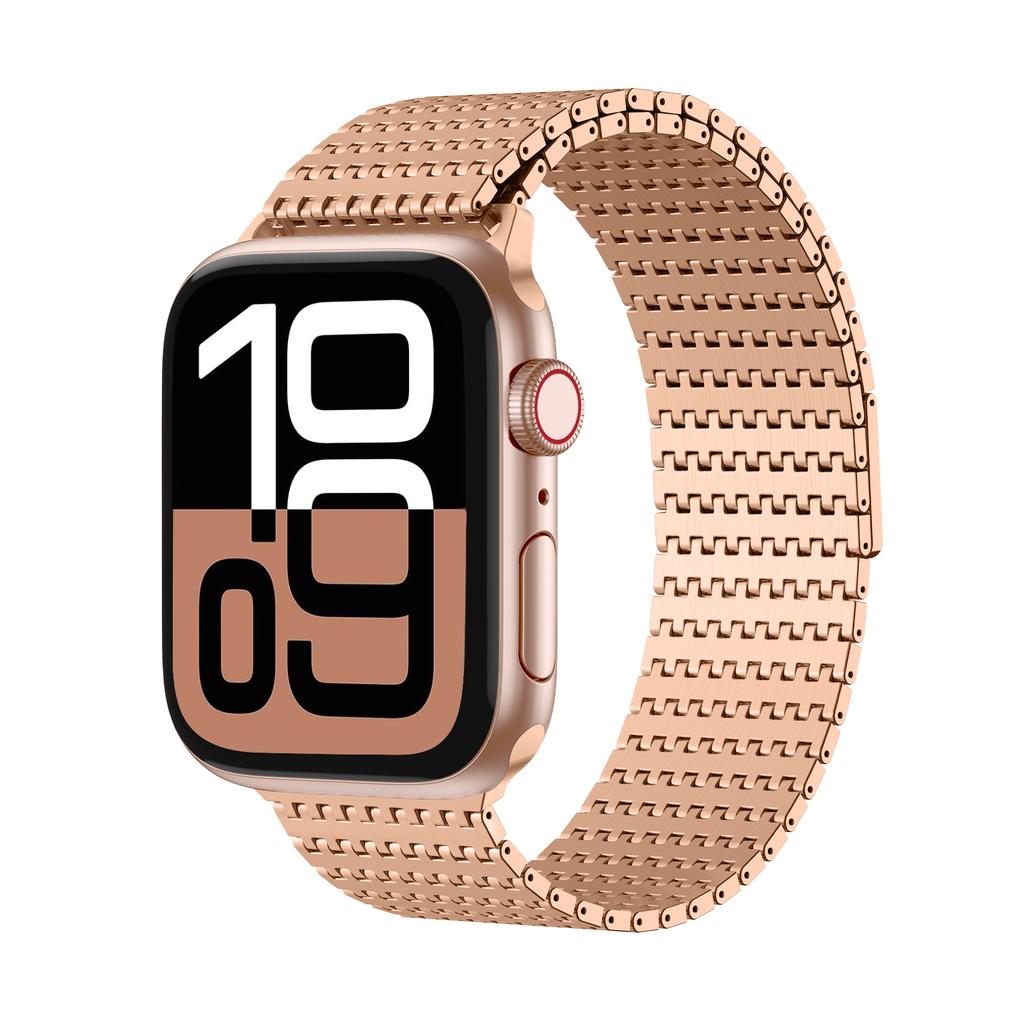 BEAEN Smart Watch Strap for IWatch Series 9 7 SE for Apple Watch Ultra 2 Band 49mm 45 38mm Bracelet Stainless Steel Strap