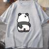 Panda Angrily Scratches Its Butt Printed Tshirts for Unisex Summer Tee Shirt Unisex Women Casual Short Sleeve Round Neck Top Tees