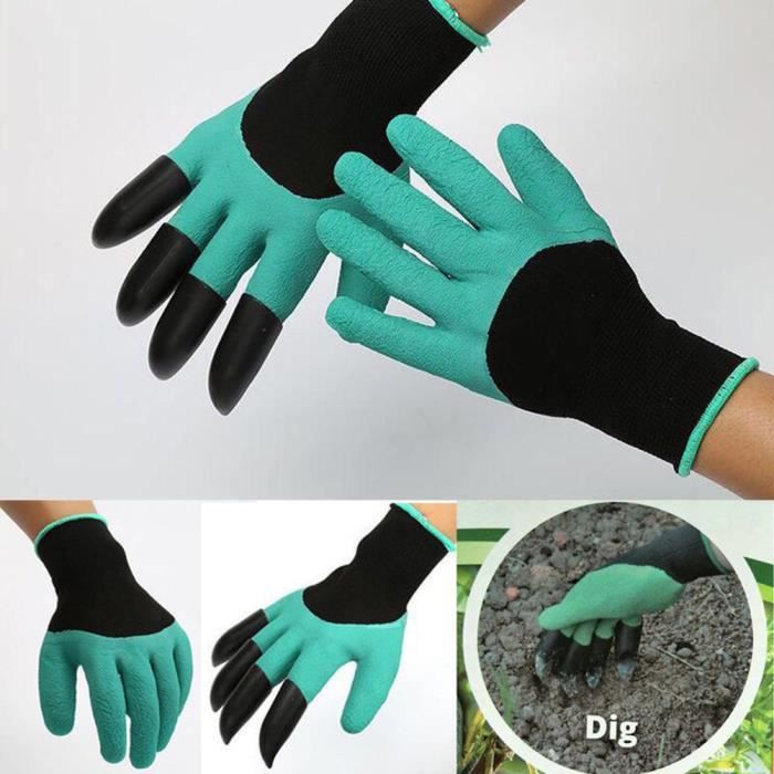 Gants de jardinier avec griffes pour semer facilement