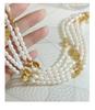 Vintage-Inspired Noble 'Fu' Pendant Freshwater Pearl Necklace - Personalized Jewelry In 18K Gold-Plated Titanium Steel