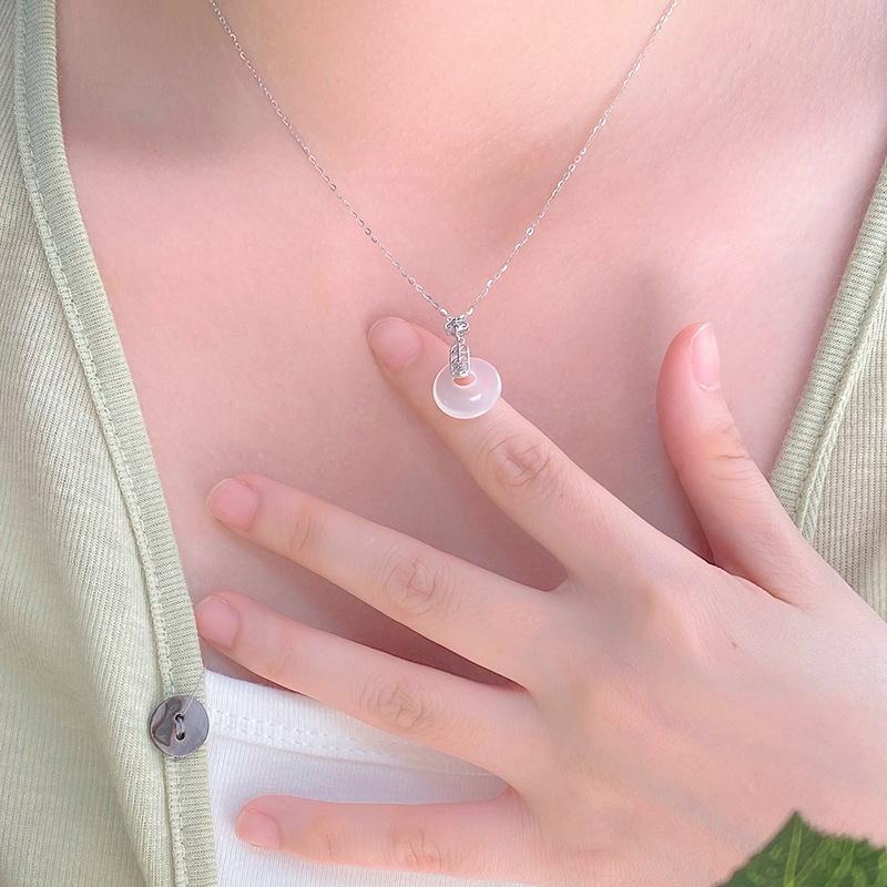 Xiangyun Ping An Buckle Necklace New Chinese Style Versatile Daily Style Collar Chain