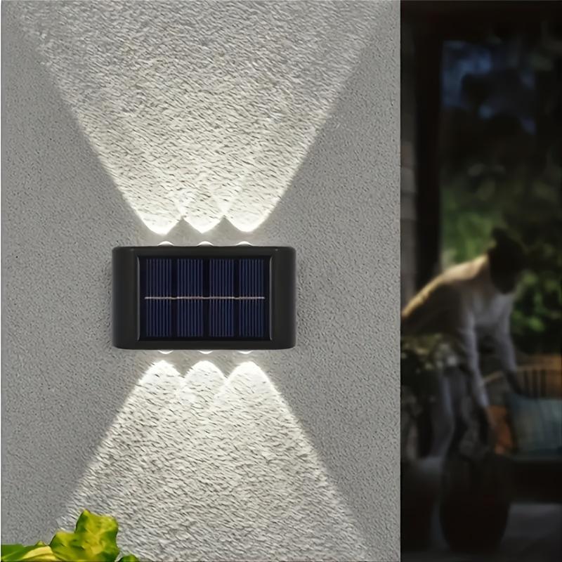 1/2 stk Solar Up Down Lights Utendørs Vanntett, Modern Nordic Sconce Belyser Utenfor Sollyssensor Lampe