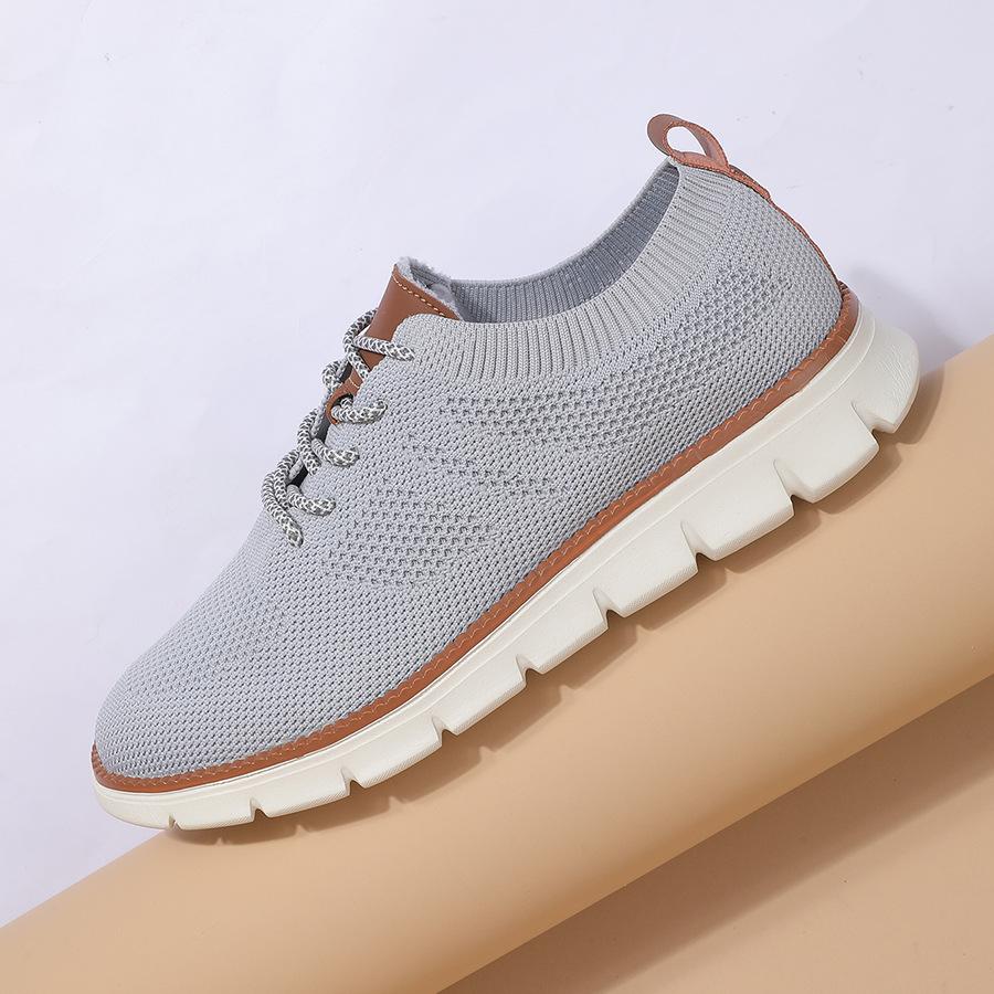 

2025 new foreign trade large size men s shoes breathable fly-woven mesh sports and leisure shoes mesh shoes lazy shoes 47 серый