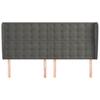 vidaXL Kopfteil mit Ohren Dunkelgrau 163x23x118/128 cm Samt