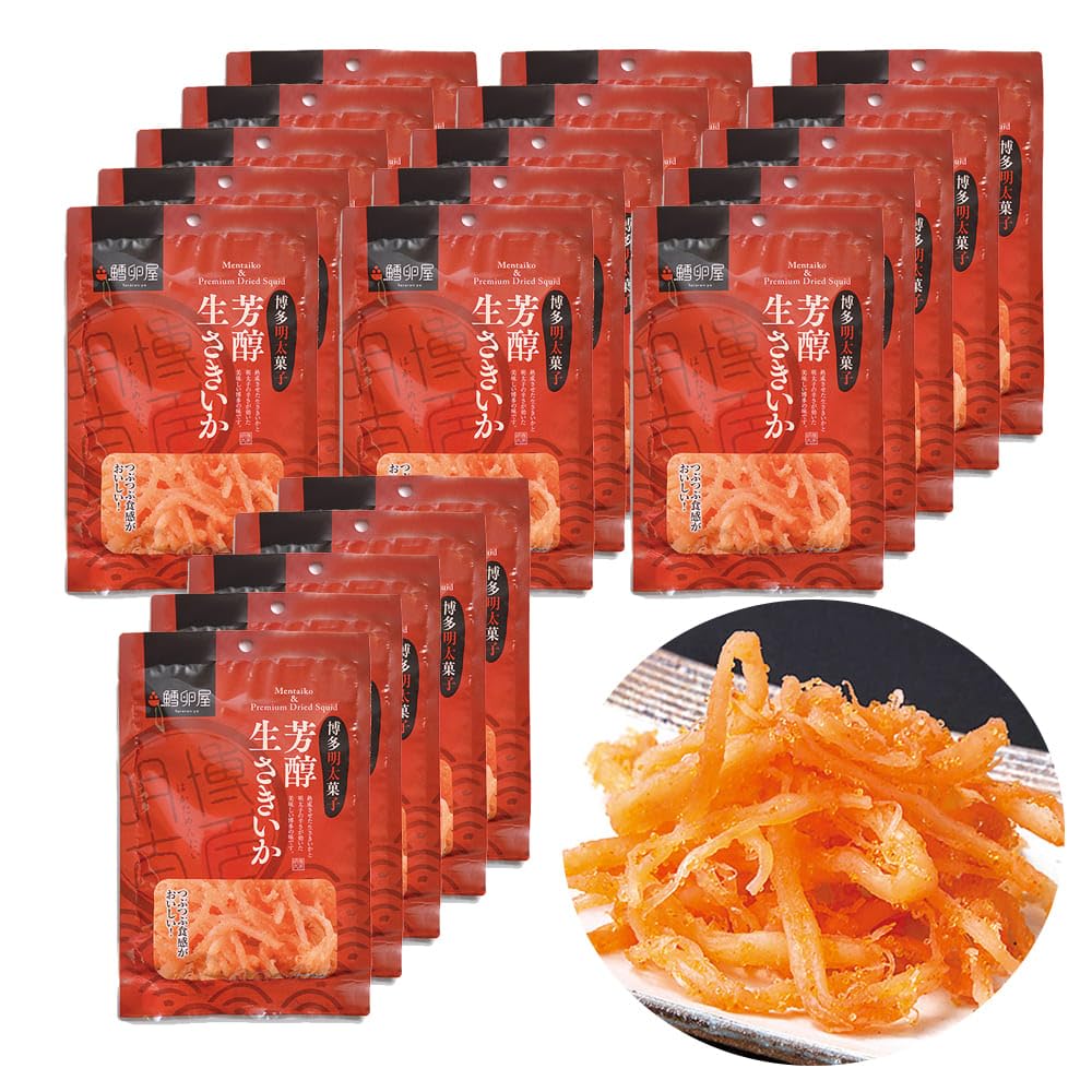 

Fukuya Cod Egg Shop Snacks 20 Packets Set Fresh Saki Squid x (Рис 20)