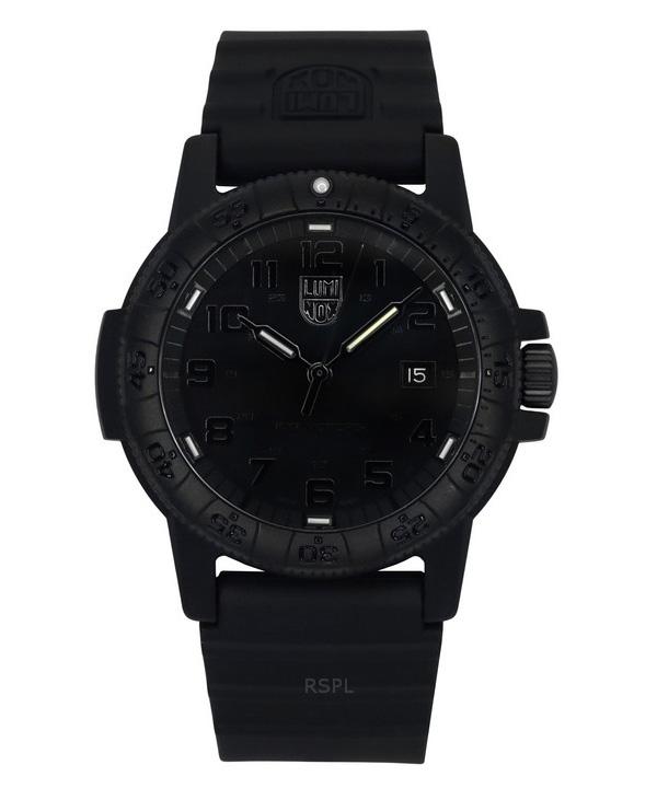 Luminox Men's Black Leatherback Sea Turtle Silicone Strap Dial Quartz 0321.Bo.l Watch 100M