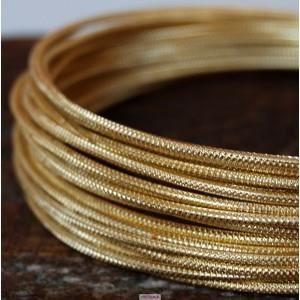 Fil Aluminium strié - 2mm x 5m - Or