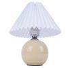 Pleated Table Lamp Ceramic LED Nordic Modern Nightstand Lamp for Bedside Living Room Bar Decor