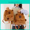 Teens Kids Capybara Plush Bags Animal Backpack Embroidered Lightweight Details
